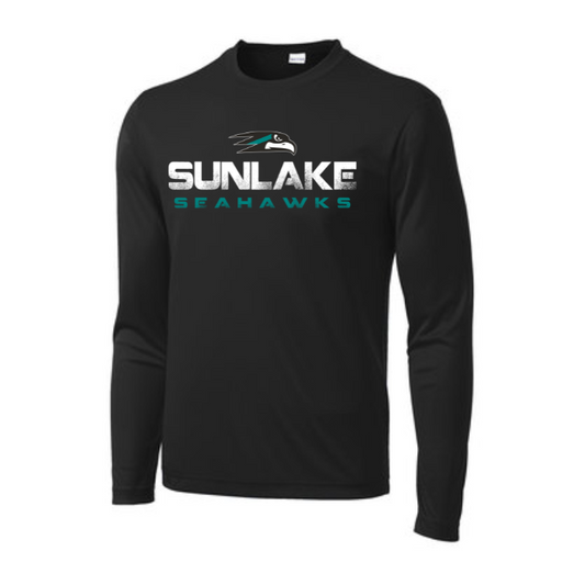 *Sunlake Straight Logo Dri-Fit Long Sleeve Tee